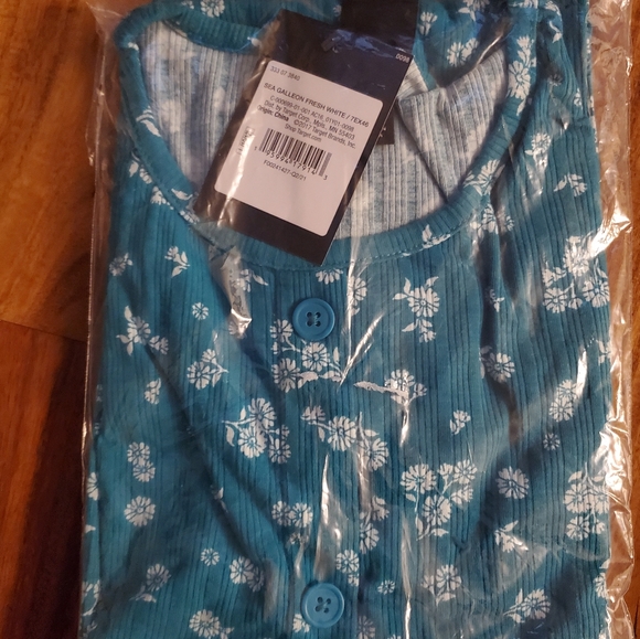 Art Class Teal blue/Green Floral Pullover Knit Kids Dress Size L 10-12 - Picture 10 of 15